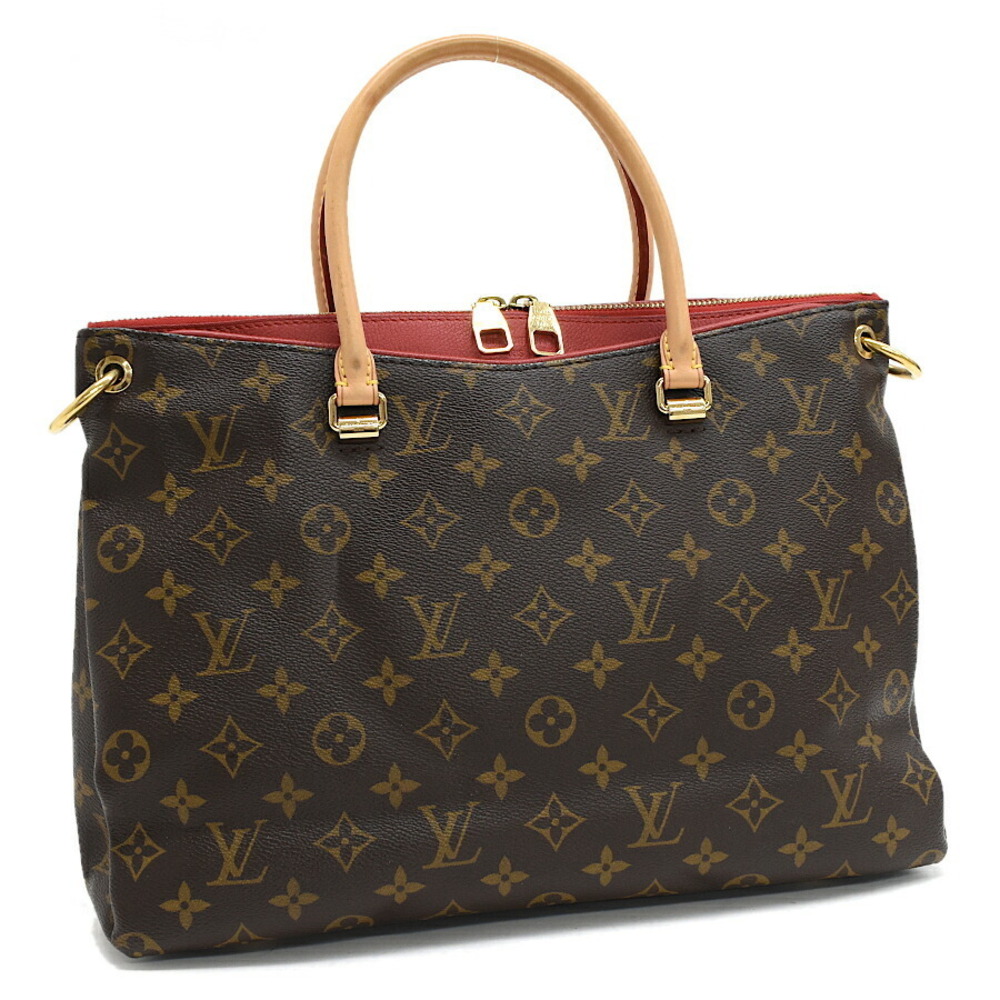 Louis Vuitton Pallas Handbag Monogram Cerise Red